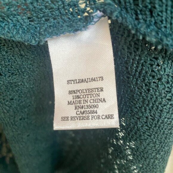 Alterd State Lightweight Teal Open-Front Duster Sweater Size M/L - Picture 3 of 3